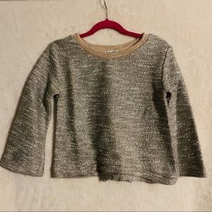 Splendid French Terry Sparkle Tie Back Sweater